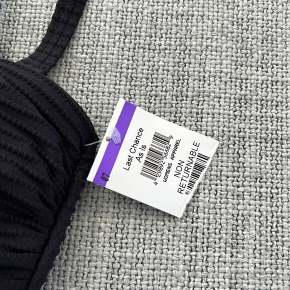 Sea Level Swim Bikini Top Spinnaker U Bar Bandeau Womens Black Size 4 - Picture 4 of 8